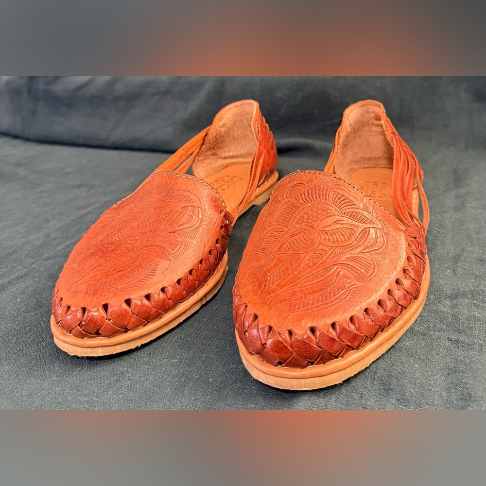 Women’s Handcrafted Leather Huarache Loafers - Brown
